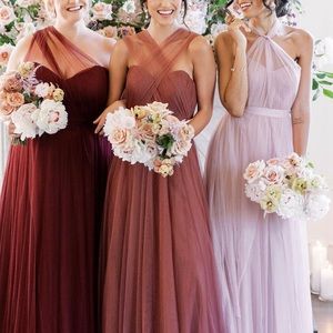 Revelry Rosalie Tulle Convertible Dress - Size 8 - Dusty Blue - NO ALTERATIONS